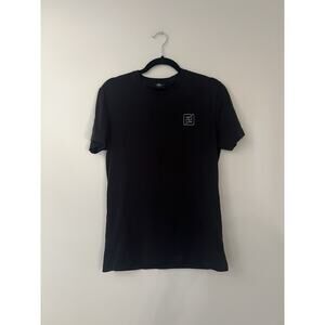 Fendi Men's 48 size M T Shirt Embroidered Logo Black slim fit